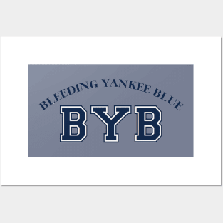 Bleeding Yankee Blue College Design Posters and Art